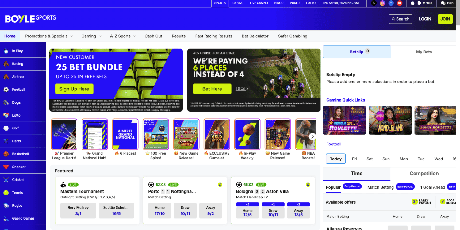 BoyleSports Bookmaker Not on Gamstop